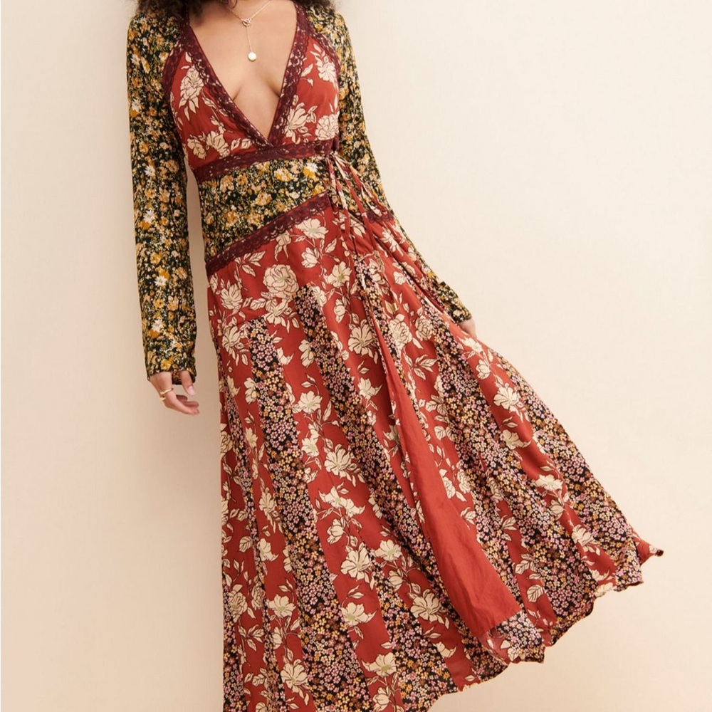 Floral Patchwork Maxi Dress